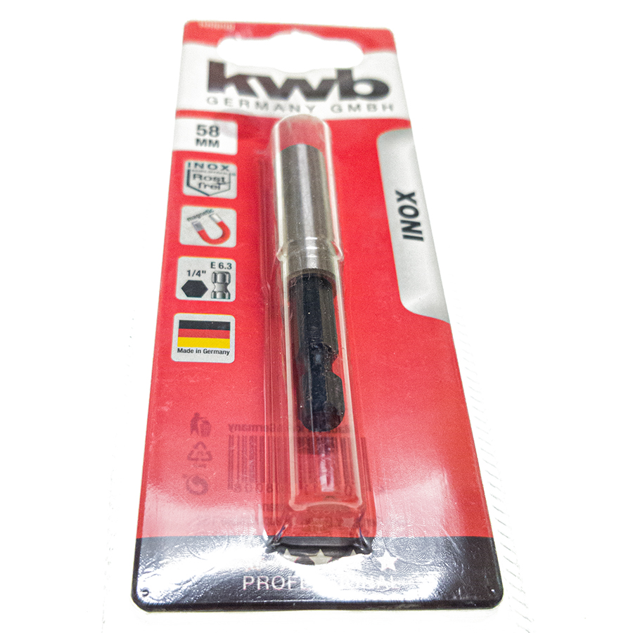 KWB Bithalter 58 mm, magnetisch, 1/4″ E 6.3 INOX Edelstahlhülse 100800 100800-1.jpg