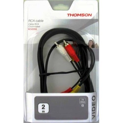 Thomson Audio-Video-Verbindungskabel, 3x Cinch-Stecker, 2 m 132117 Thomson Audio-Video-Verbindungskabel, 3x Cinch-Stecker, 2 m - 2.jpg