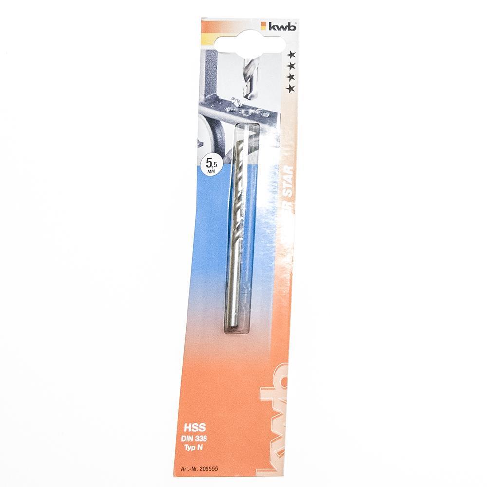 KWB HSS-Spiralbohrer Silver Star Ø 5,5 mm, 135°, rechtsschneidend 206555 206555a.jpg