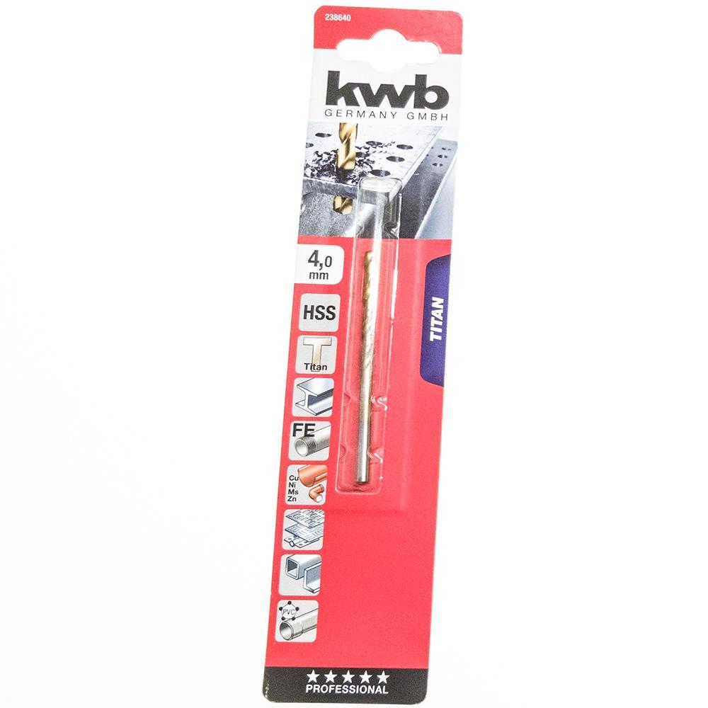 KWB HSS-Spiralbohrer Titan Ø 4,0 mm DIN 338, 135°, rechtsschneidend 238640 238640.jpg