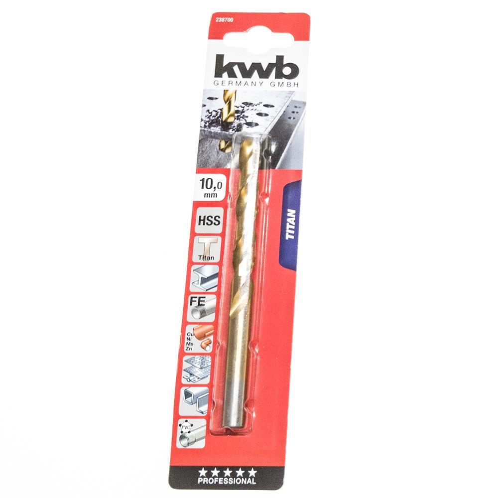 KWB HSS-Spiralbohrer Titan Ø 10,0 mm DIN 338, 135°, rechtsschneidend 238700 238700.jpg