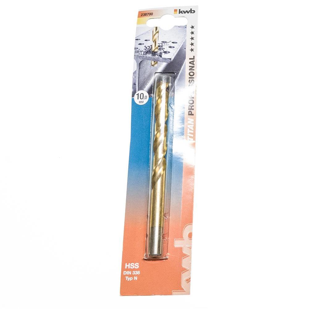 KWB HSS-Spiralbohrer Titan Ø 10,0 mm DIN 338, 135°, rechtsschneidend 238700 238700a.jpg