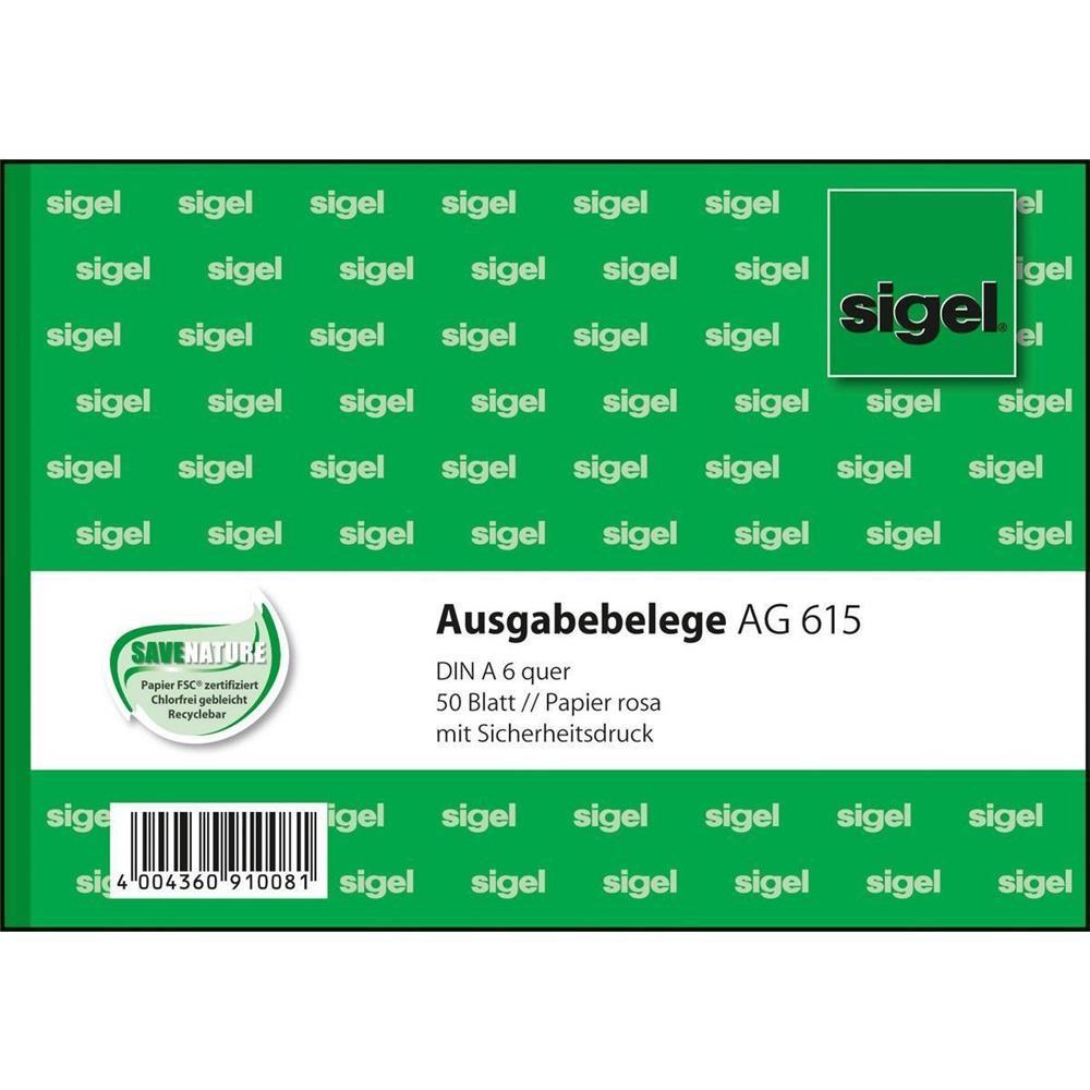 Sigel Einnahmebelege EB615, grün, A6 quer, Inh. 50 Blatt 4004360910081.jpg