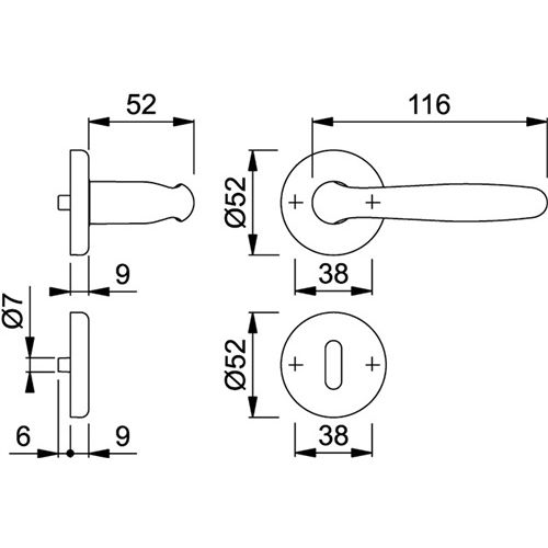 HOPPE Rosette Drückergarnitur Ø 52mm OB Messing Roissy M1941/17KV/17KVS poliert 4012789353709_2.jpg
