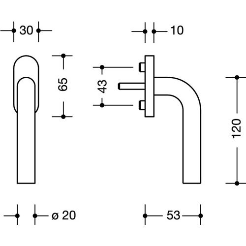 HEWI Fenstergriff 111FG.6 – 99 weiß 7 mm Vierkant 35mm 90° Rastung Kunststoff 4014885215332_2.jpg