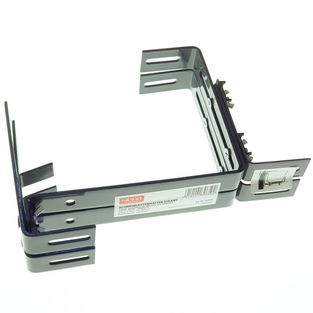 siena GARDEN 2er Blumenkasten-Halter Gigant montiert anthrazit 897634 4-14 cm 4019111396502.jpg