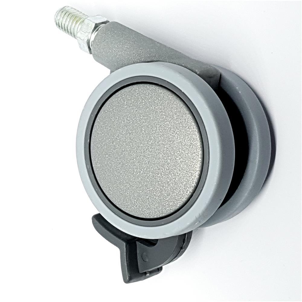 4x BS Rollen Kunststoff Doppelrolle mit Feststeller 60mm Höhe 75mm grau 4021885074715.jpg