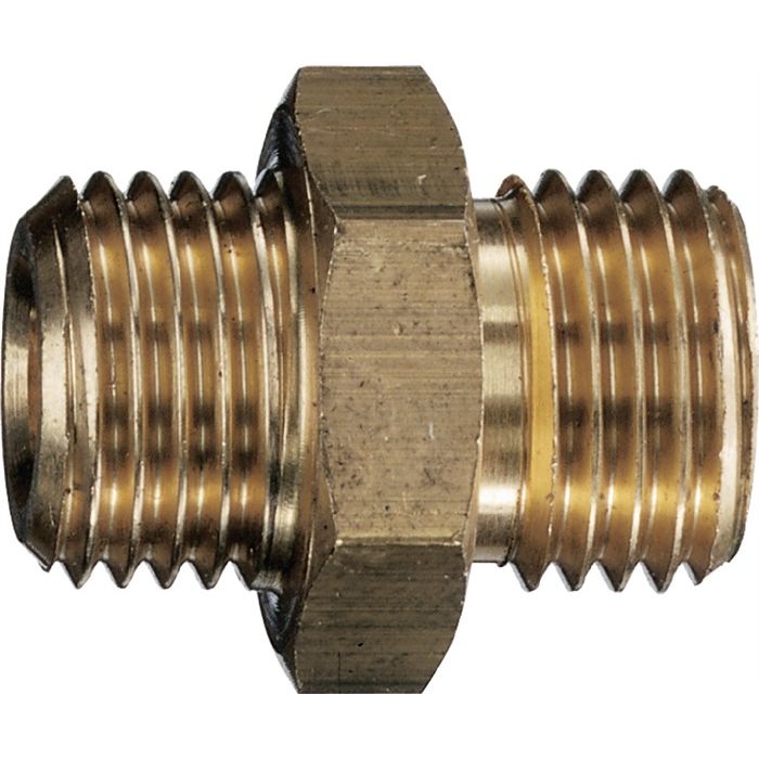 ewo Doppelnippel kurz G 1/4 x G 1/4, Messing mit Konus 45 Grad SW14 4030875099843.jpg