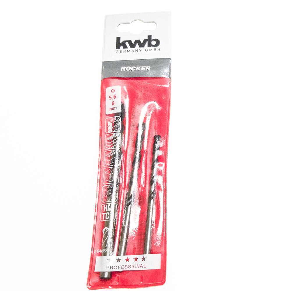 KWB Betonbohrersatz 3-teilig Steinbohrer HM Rocker 5 / 6 / 8 mm 44568 44568.jpg