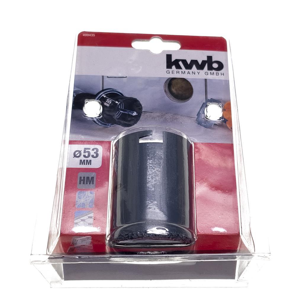 KWB Lochsäge 53 mm x 55 mm, HM hartmetallbestreut, 90°, max. 800 Rpm Säge 499435 499435-1.jpg