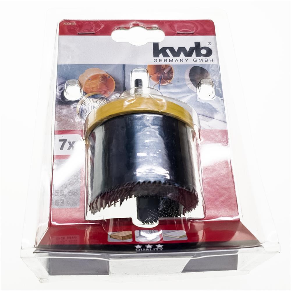 KWB Mehrkranzlochsäge 7x (25, 32, 38, 45, 50, 58, 63 mm), 40 mm, 90°, max. 1500 Rpm 7er Pack 599100-1.jpg