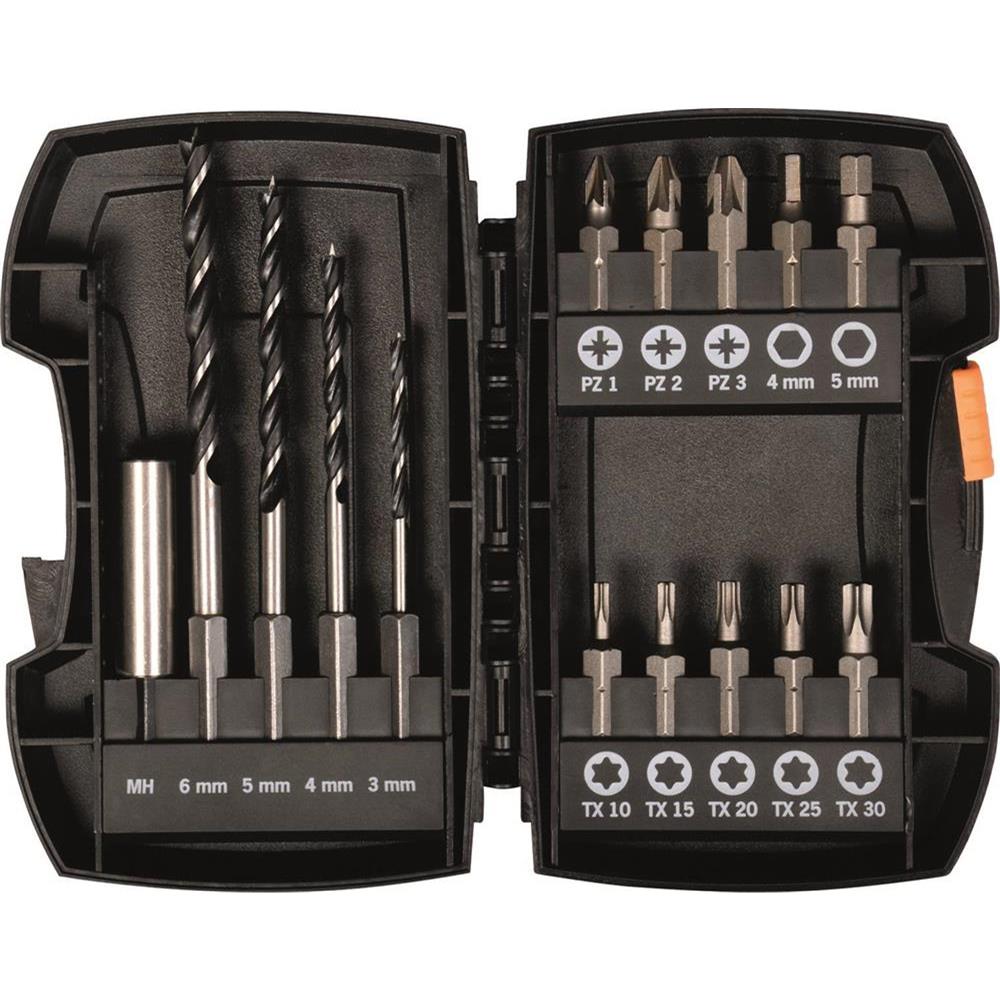 PROJAHN Bohrer-Bit-Box 15-tlg. Holzbohrer E 6.3 Schaft 3, 4, 5, 6 mm PZ, TX, Hex D:GewerbeLieferantenprojahnBilderIM0002702.jpg
